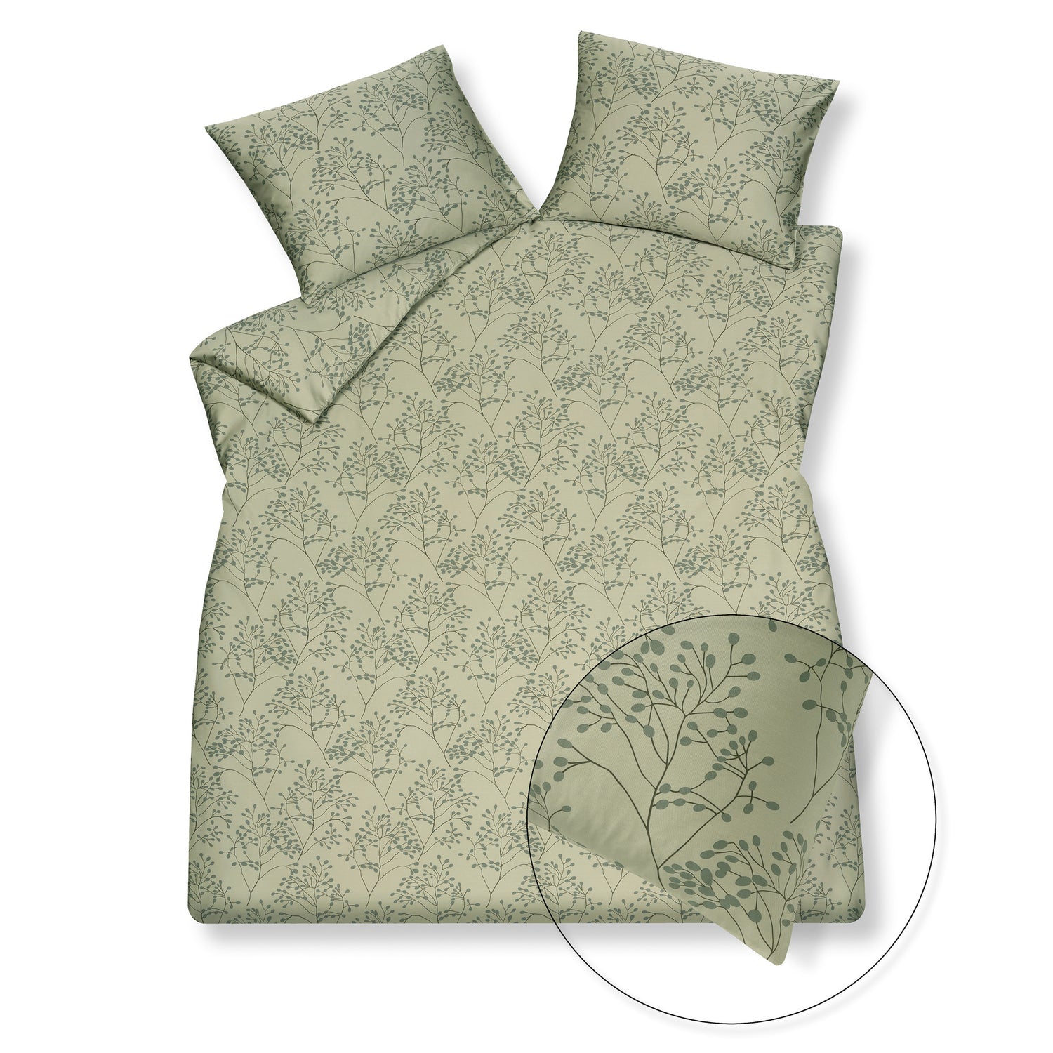 Vandyck Dekbedovertrek PURE 51 Light Olive 140x220 cm (satijnkatoen)