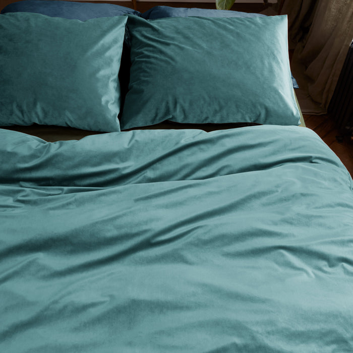 At Home by Beddinghouse Tender Dekbedovertrek 240 x 200/220 cm - Blauw/Groen