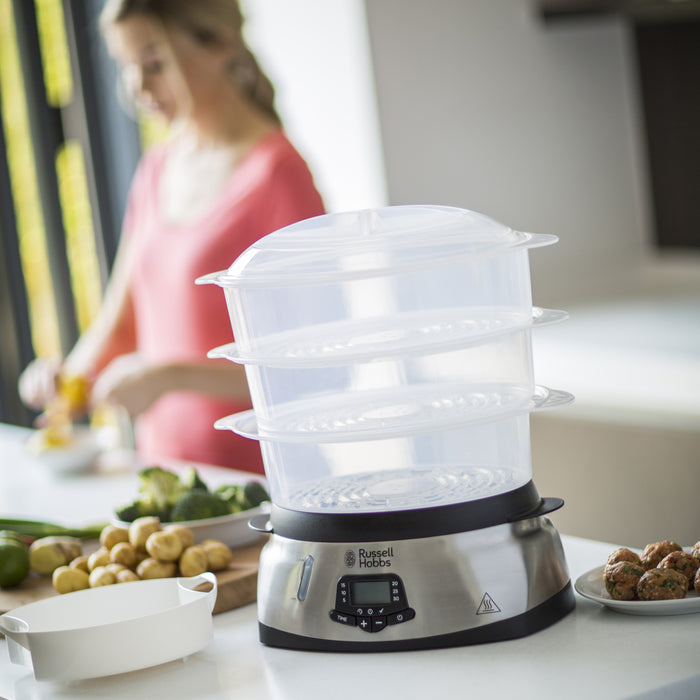 Russell Hobbs 23560-56 MaxiCook 3 Tier Digital Stoomkoker