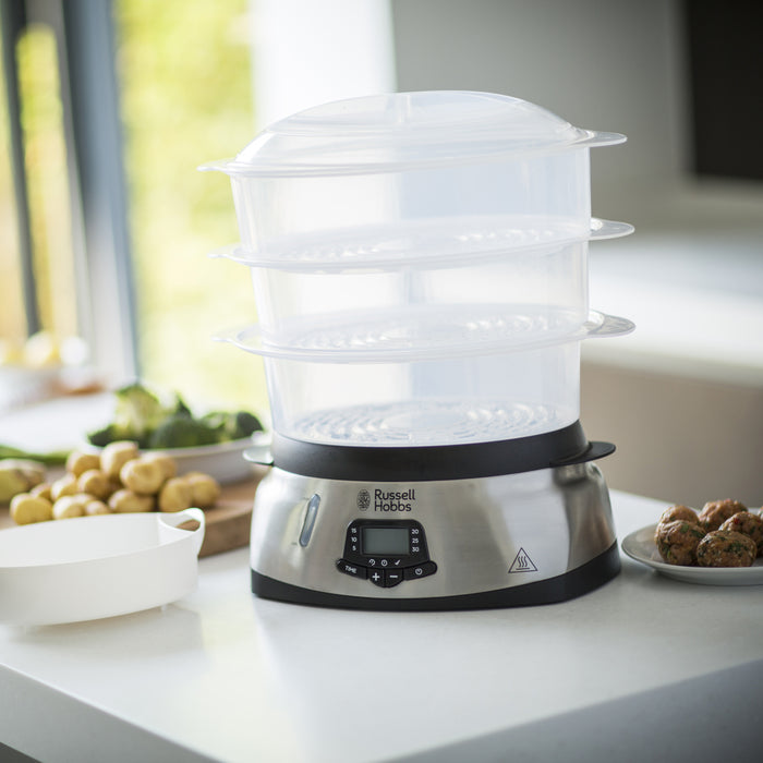 Russell Hobbs 23560-56 MaxiCook 3 Tier Digital Stoomkoker