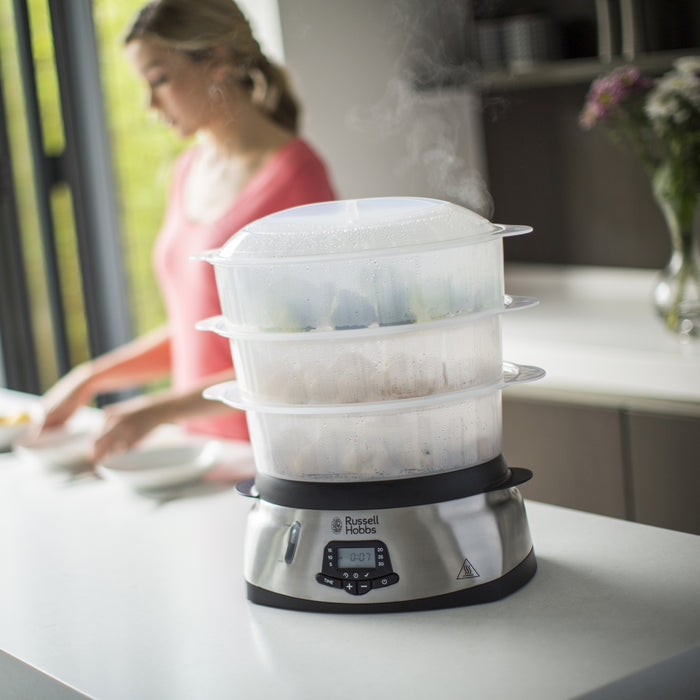 Russell Hobbs 23560-56 MaxiCook 3 Tier Digital Stoomkoker