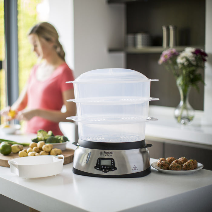 Russell Hobbs 23560-56 MaxiCook 3 Tier Digital Stoomkoker