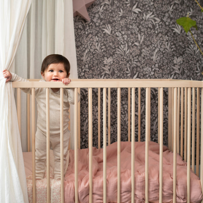 Noppies Botanical Ledikant Hoeslaken - Misty Rose