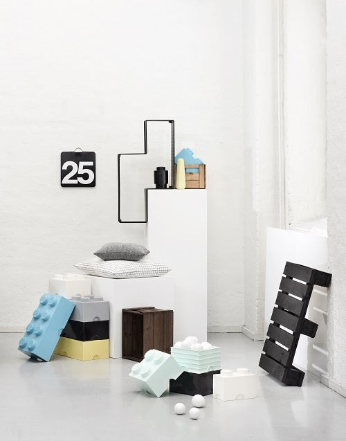 LEGO - Opbergbox Brick 4, Aquablauw - LEGO