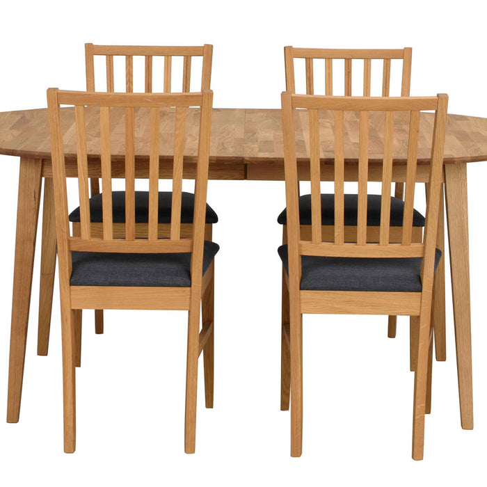 Rowico Filippa Stoel - Set Van 2 - Grijs|Eikenhout