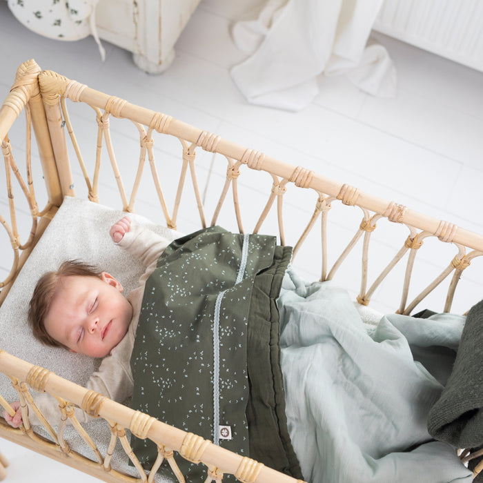 Noppies Tiny Dot Ledikant Hoeslaken - Jet Stream