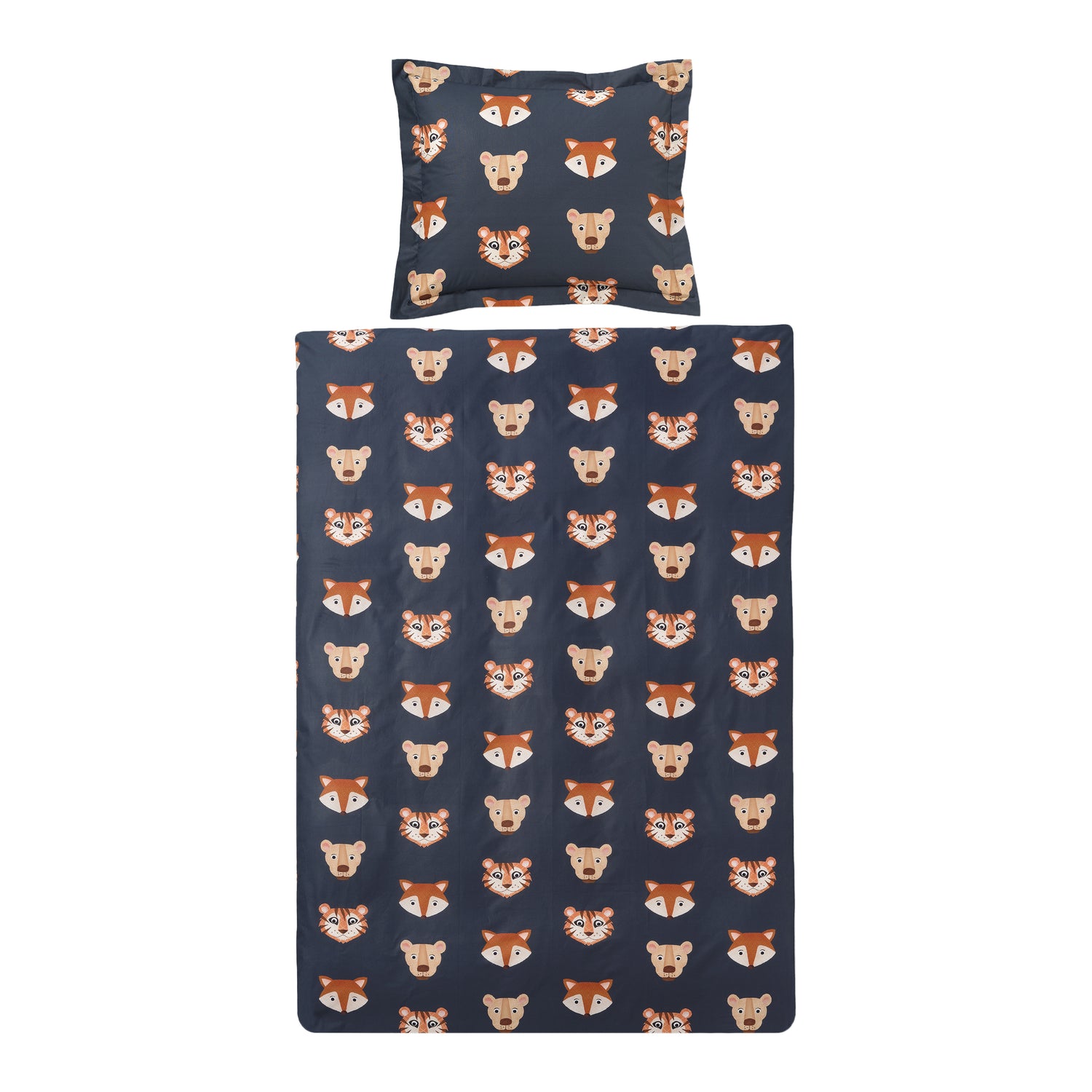 Vandyck Jungle Kids Kinderdekbedovertrek 120 x 150 cm - Jeans Blue