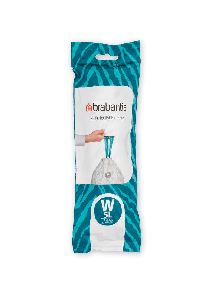 Brabantia Type W PerfectFit Afvalzak 5 Liter - 20 zakken