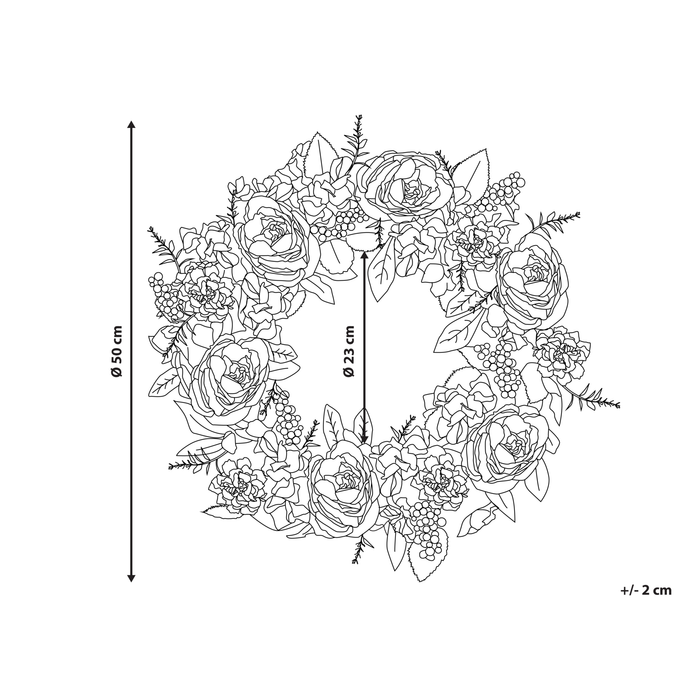 Beliani - GALDAR - Krans - Lichtblauw - Polyester