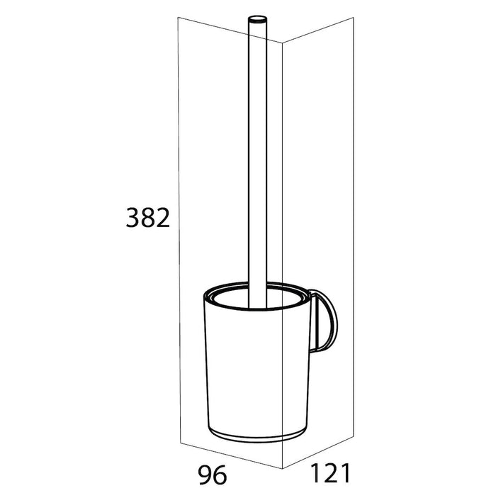 Tiger Tune Toiletborstel met Houder - Zwart