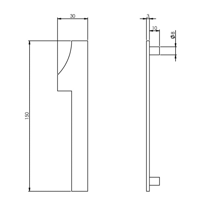 Intersteel Huisnummer 1 150mm rvs geborsteld