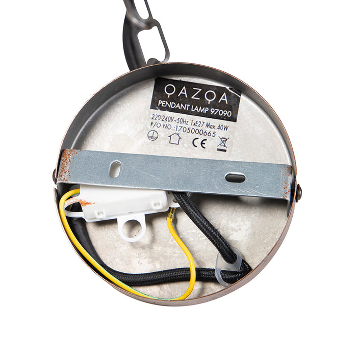 QAZQA Industriële hanglamp roestbruin - Flynn