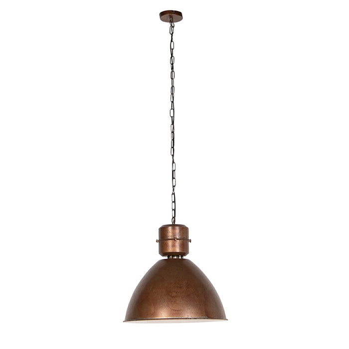 QAZQA Industriële hanglamp roestbruin - Flynn