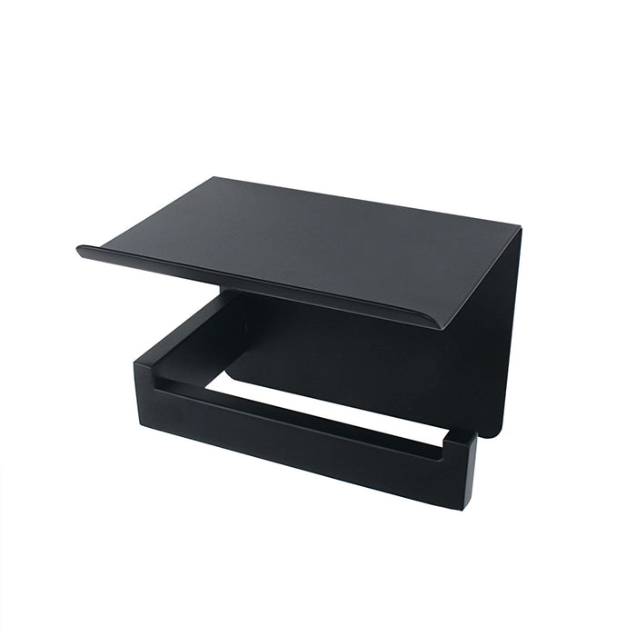 Xaptovi wc rolhouder - zwart - bevestigen zonder boren