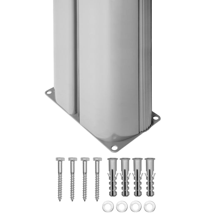 tectake® Aluminium dubbel windscherm uitschuifbaar met oprolmechanisme