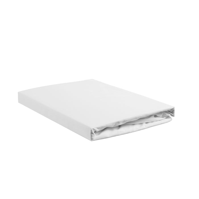 Ambiante Cotton Uni Hoeslaken 160 x 200 cm - Wit