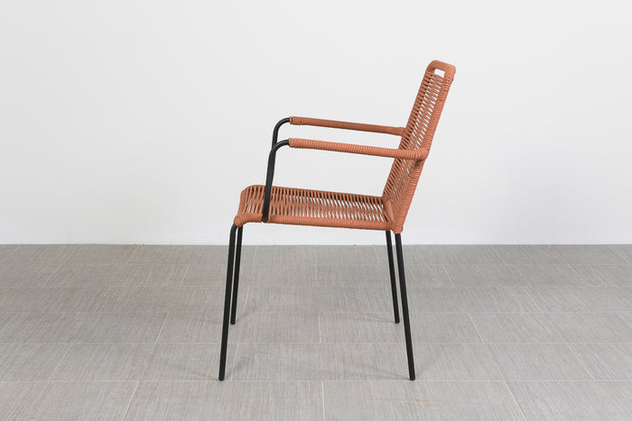 VDG Denver rope stapelbare tuinstoel Terracotta