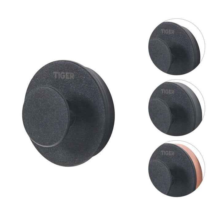 Tiger Urban Toiletaccessoireset - Toiletborstel met Houder - Toiletrolhouder met Klep - Handdoekhaak - Zwart