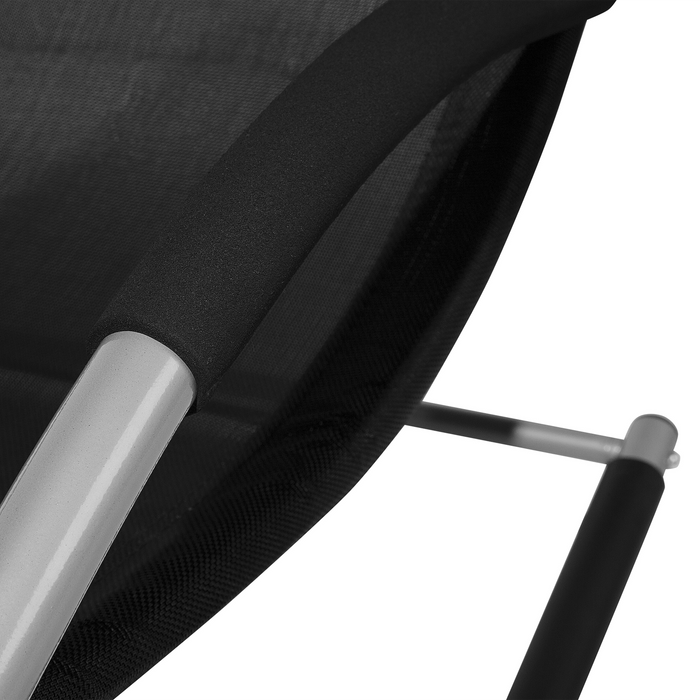 Beliani - CARANO - Strandstoel - Zwart - Staal