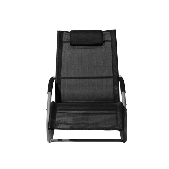 Beliani - CARANO - Strandstoel - Zwart - Staal