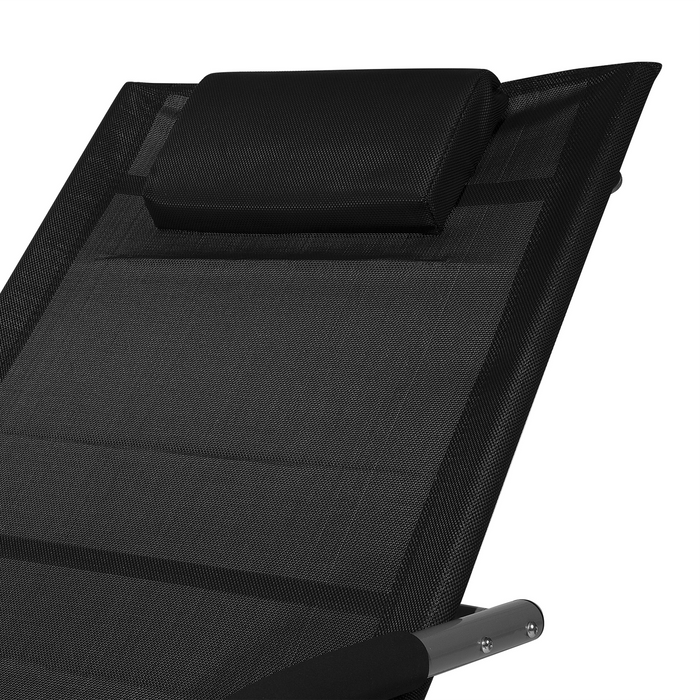 Beliani - CARANO - Strandstoel - Zwart - Staal