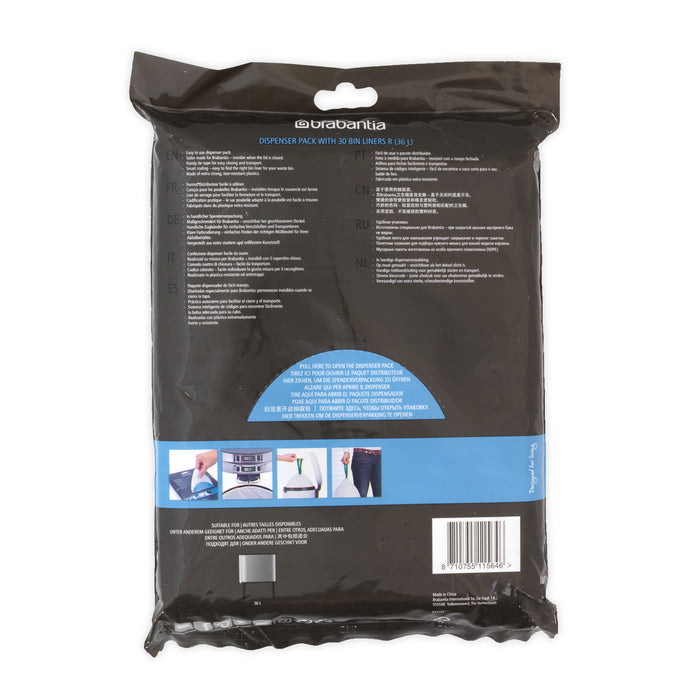 Brabantia Type R PerfectFit Afvalzak Dispenser 36 Liter - 30 zakken