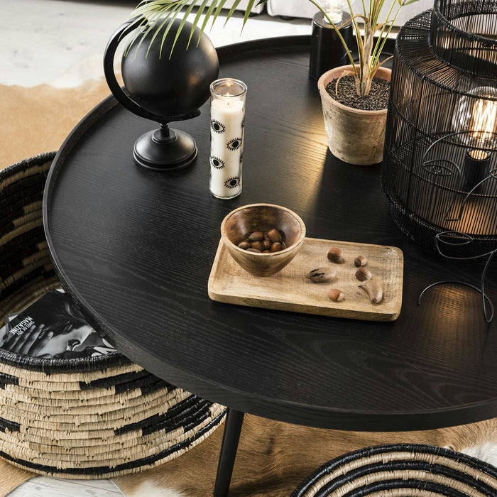 WOOOD Mesa Salontafel H 39 x Ø 78 cm - Zwart