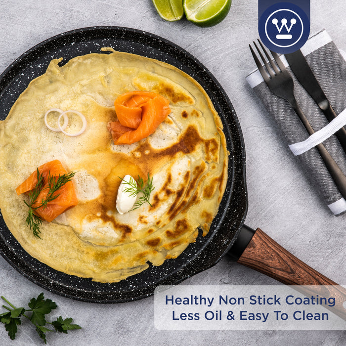 Westinghouse Pannenkoekenpan  28 cm Black Marble Wood