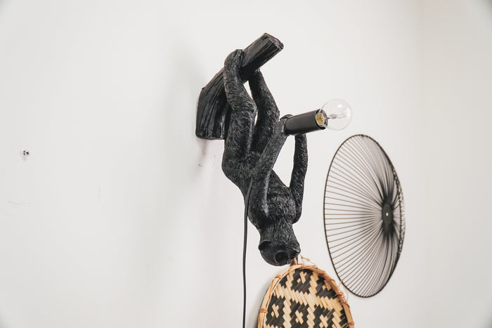 HV Hangende Apenlamp-23x36x11 cm-Zwart