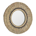Kave Home Akila Spiegel - Ø 60 cm - Beige/Zwart