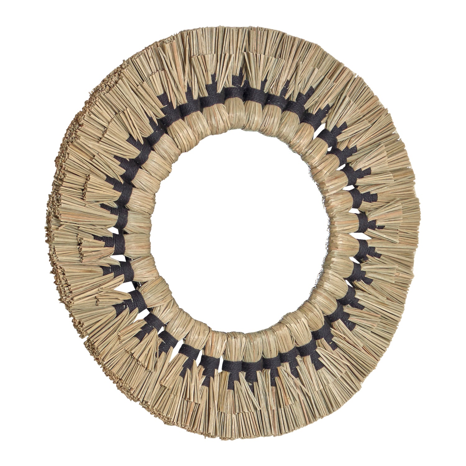 Kave Home Akila Spiegel - Ø 40 cm - Groen/Zwart