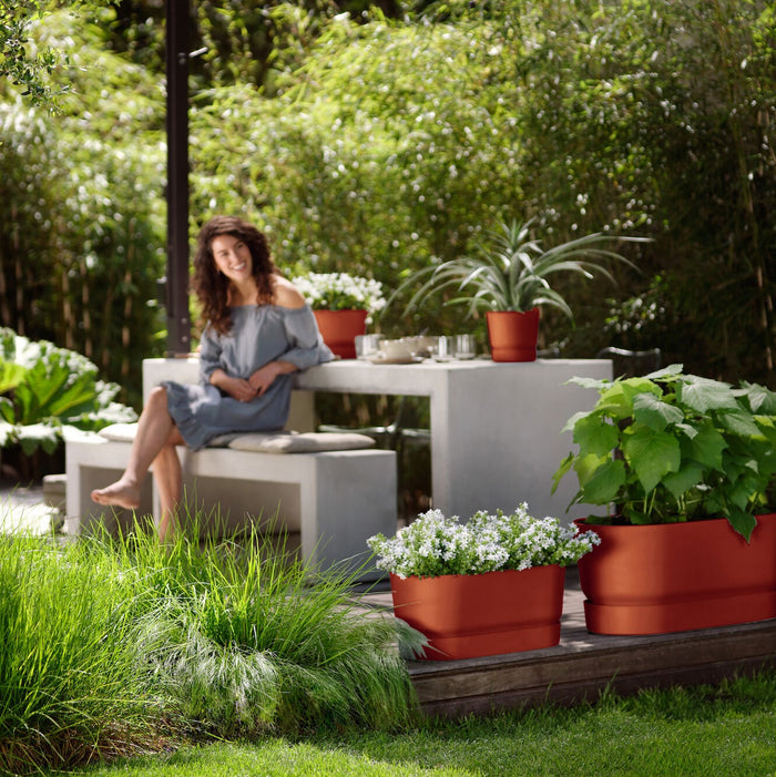 Elho Greenville Bloembak met Wielen 60 cm