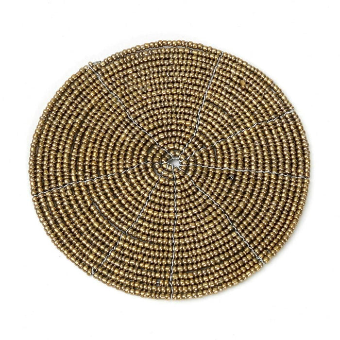 The Beaded Coaster - Gold