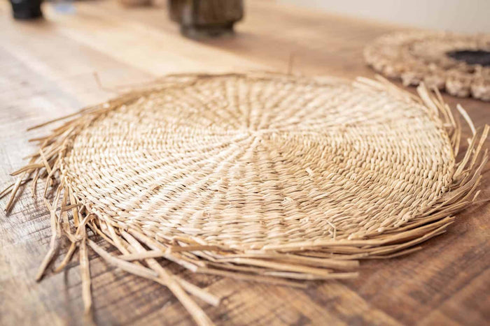 Liviza Placemat rond zeegras