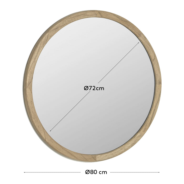 Kave Home Aluin Spiegel Ø 80 cm - Naturel