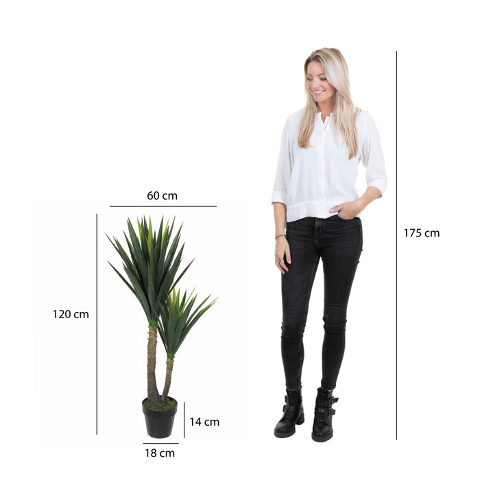 Mica Decorations Yucca Kunstplant - 120 cm - Groen