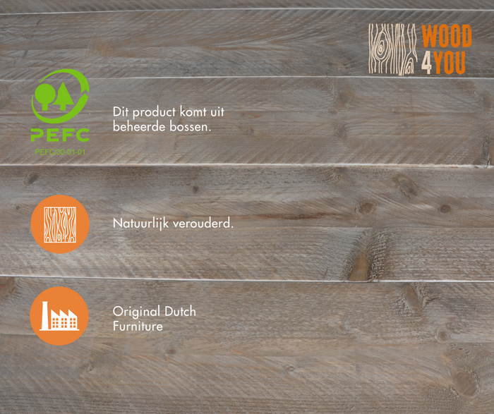 Wood4you - Tuinbank - Vlieland - 'Doe het zelf' Bouwpakket steigerhout