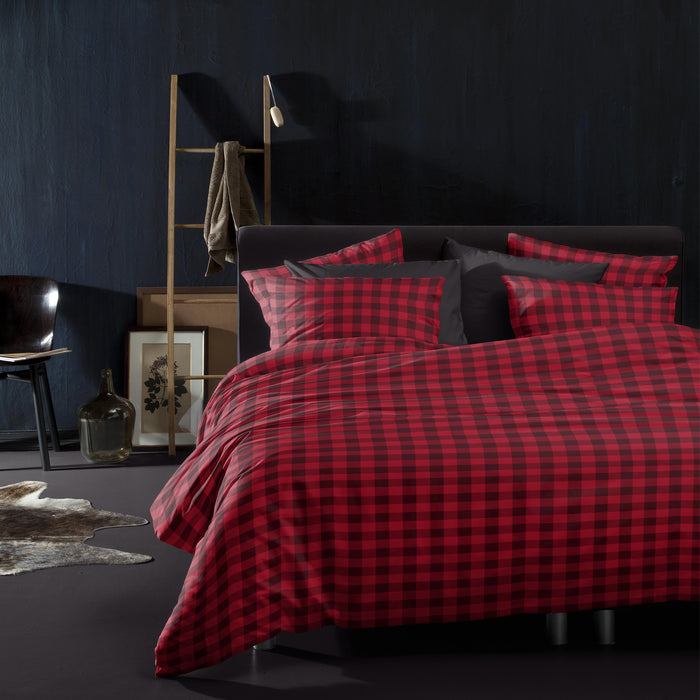 Damai dekbedovertrek Flanel - 200x200|220cm - Rood