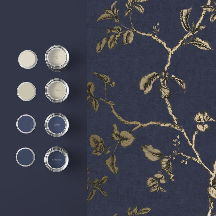 Graham & Brown - Vliesbehang - Twining Midnight - 10mx52cm