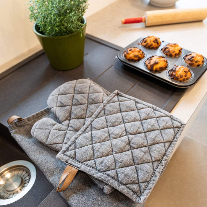 Tiseco Home Studio Myrna Pannenlap 2 st. - Olive Green