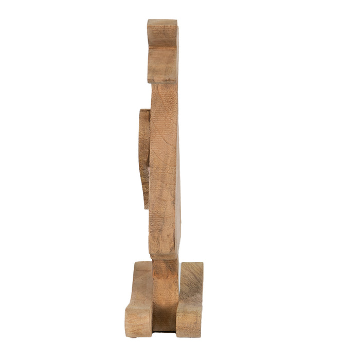 Clayre & Eef Beeld Konijn 17x7x30 cm Bruin Hout