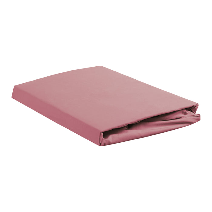 Ambiante Cotton Uni Hoeslaken 140 x 200 cm - Roze