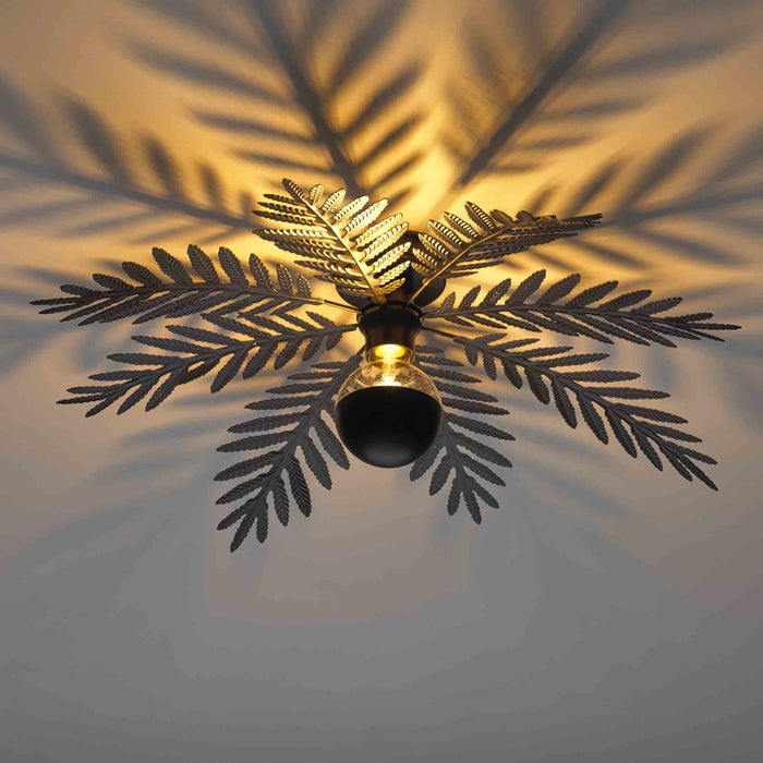 Ylumen Plafondlamp Palm 8 bladen Ø 65 cm zwart