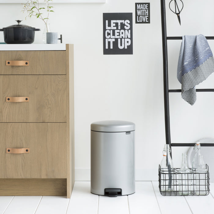 Brabantia NewIcon Pedaalemmer 20 L - Metallic Grey