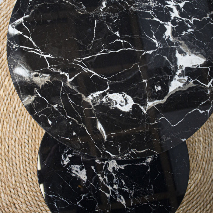 Dimehouse Industriële salontafel set van 2 Celine marmer zwart