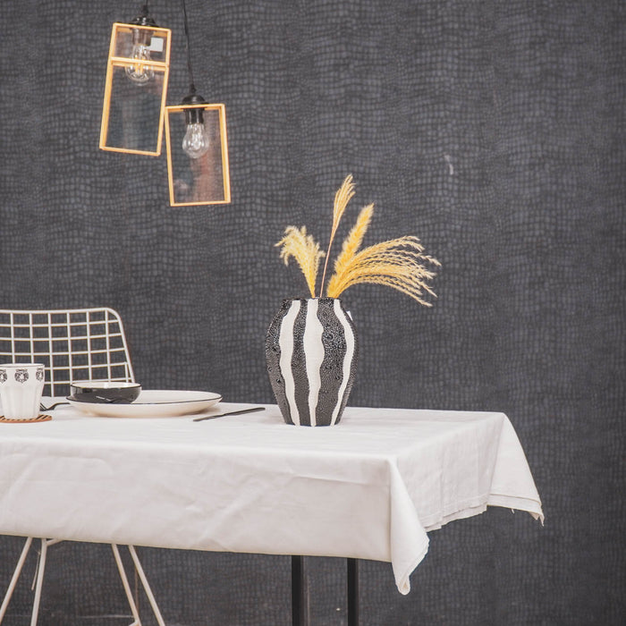 HV Skin Vaas- Zwart|Wit-15,8x15,8x20,7cm