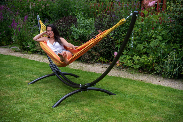 Tropilex® Hangmat met Standaard Eénpersoons Arc & Dream Orange Oranje