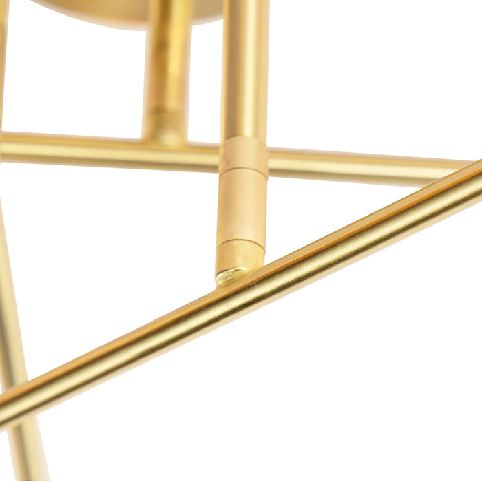 QAZQA Industriële plafondlamp messing 6-lichts  - Sydney