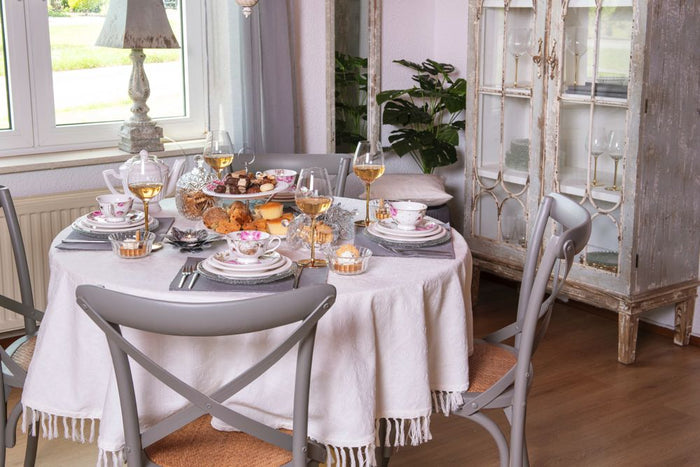 Clayre & Eef Ovenwant 16*30 cm Wit Katoen Ovenhandschoen Cadeau voor