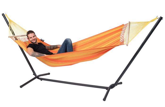 Tropilex® Hangmat met Standaard Eénpersoons Easy & Relax Orange Oranje